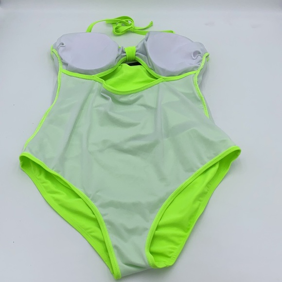 Tempt Me Women Sexy Cutout One Piece Tummy Control Halter Neon Swimsuit Size XL - Picture 11 of 12
